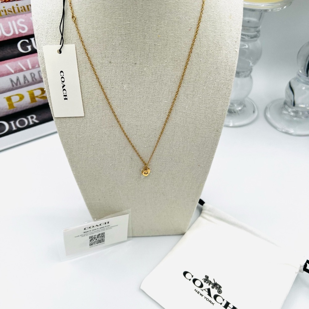Coach Heart Pendant Necklace - NWT - Picture 3 of 8